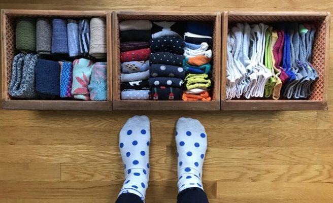 Хранение носков в шкафу своими руками