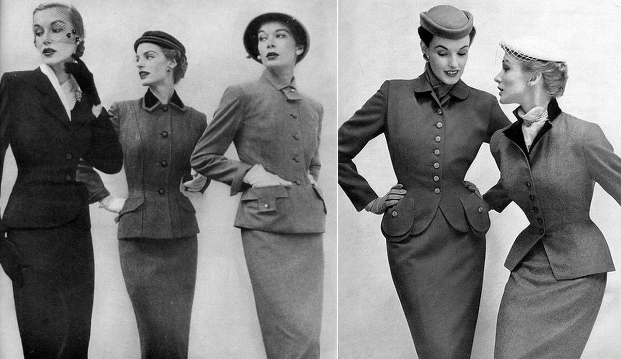Узкие юбки в 1950-х годах, фото