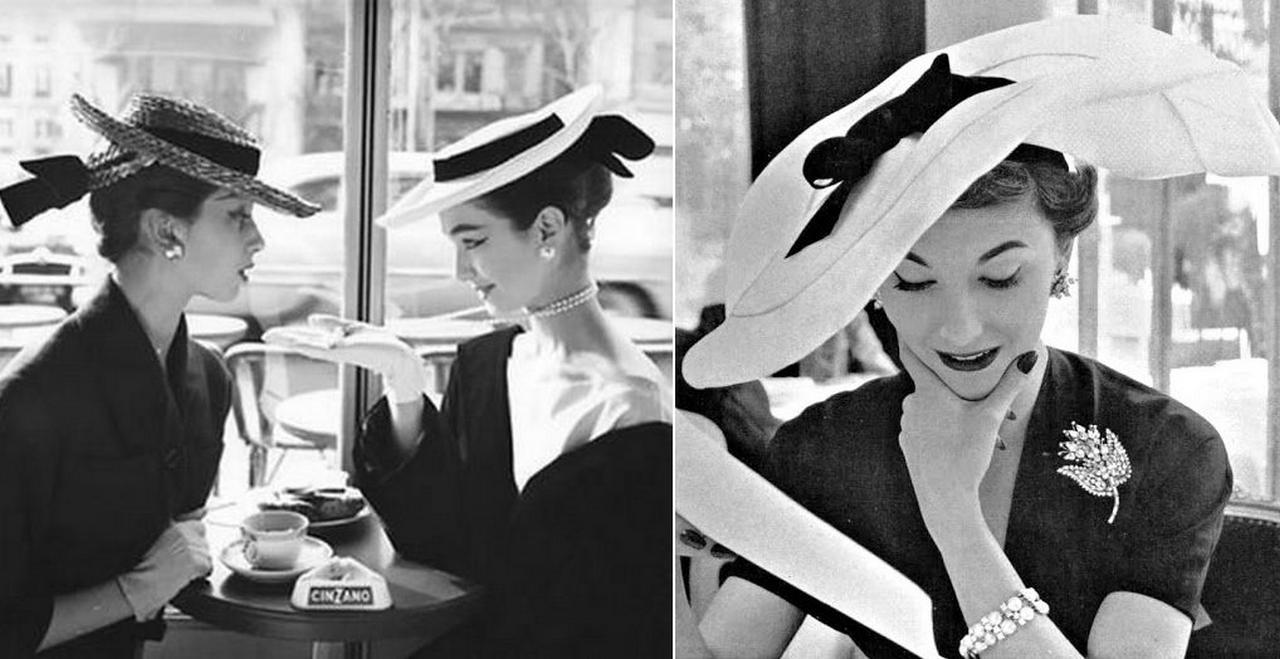 Женские шляпки в 1950-х годах, фото